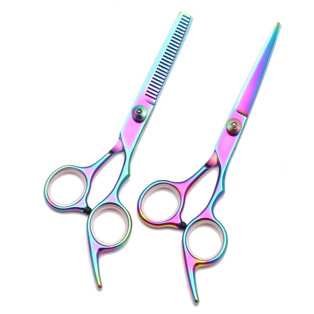 6.0 Professional Hairdressing Scissors Hair Cutting Thinning Shears Comb Razor Set Home & Salon Barbers Japanese Stainless