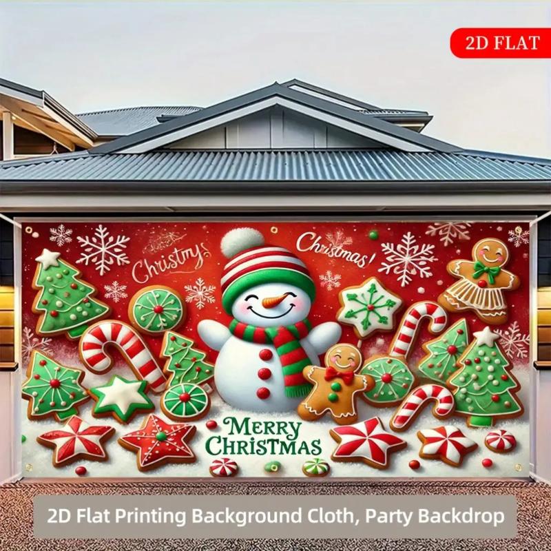 1pc2Dflat, Christmas snowman gingerbread, suitable for party and holiday celebration decoration, no power supply required - wzy