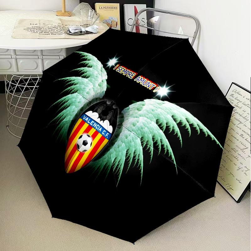 Valen-cia Crest Sunset Automatic Folding Umbrella - 8-Rib Travel Umbrella with Auto Open/Close & Portable Gifts for holidays or birthdays