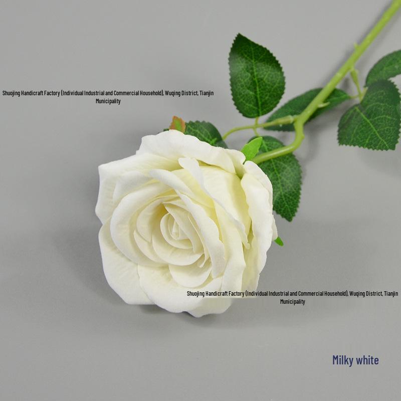 

Artificial Velvet Rose Stem for Weddings, Mall Displays, or Festive Decorations
