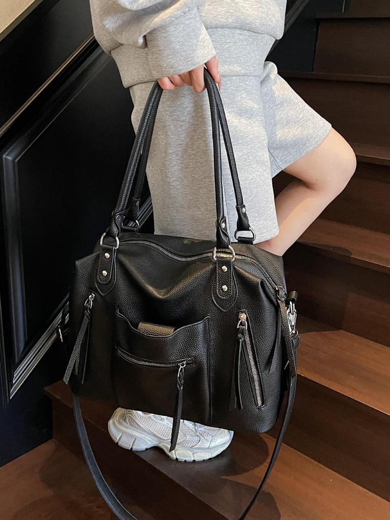 Stylish Women's Large Capacity Tote & Crossbody Bag