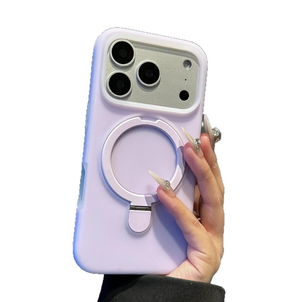 Liquid jelly magnetic suction bracket for iPhone17PROMAX skin-sensitive mobile phone case Apple 16 silicone protective case