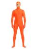 Zentai-Anzug mit fluoreszierendem Schnurrbart & Augenbrauen - einfarbiger Performance-Body