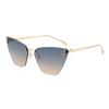 Vintage Rimless Cat Eye Metal Sunglasses Women Men Gradient Luxury Brand Sun Glasses Travel Outdoor Lady Man Eyewear UV400
