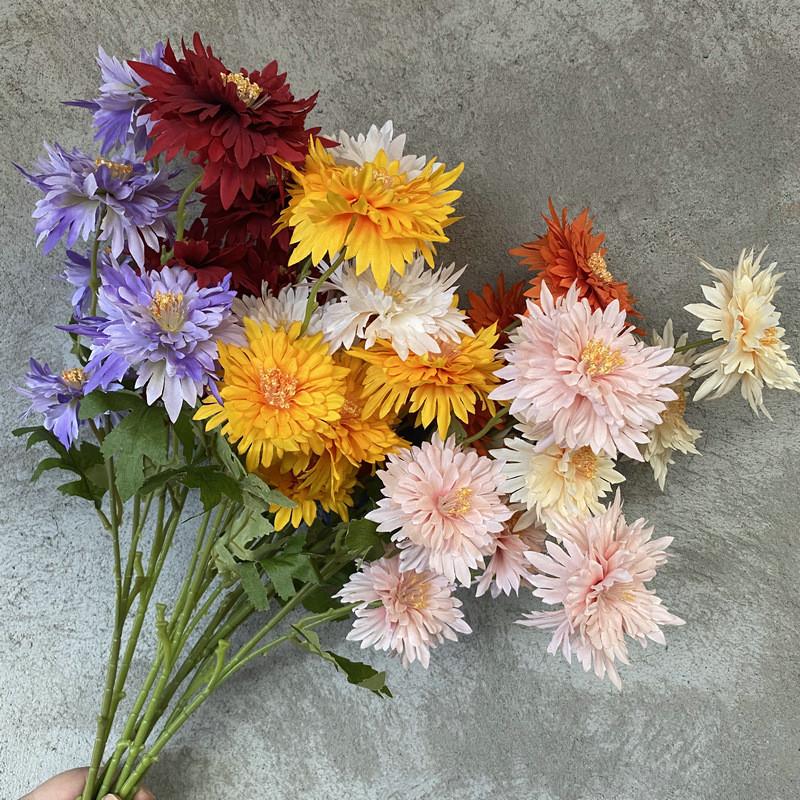 Flower Artificial Bouquet With 5 Prong Fabric Home Wedding And Decoration Hotel