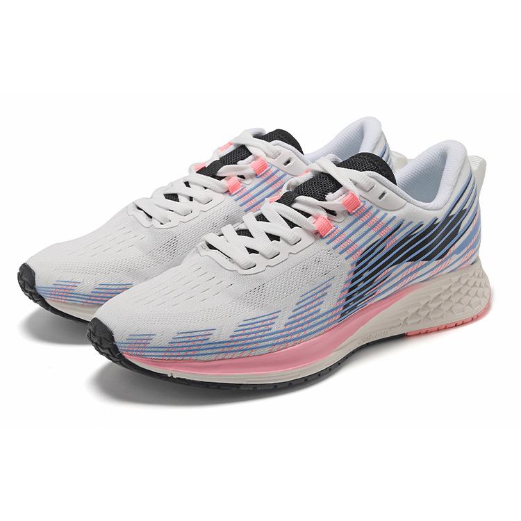 New LiNing Red Hare 4 V2 Cushioning Anti Slip Wear Resistant Breathability Low Top Running Shoes Women's Ecru ARMR020-2