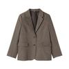 MUJI Brushed Tailored Size BD10OA5A Women's Jacket, Brown, Small,