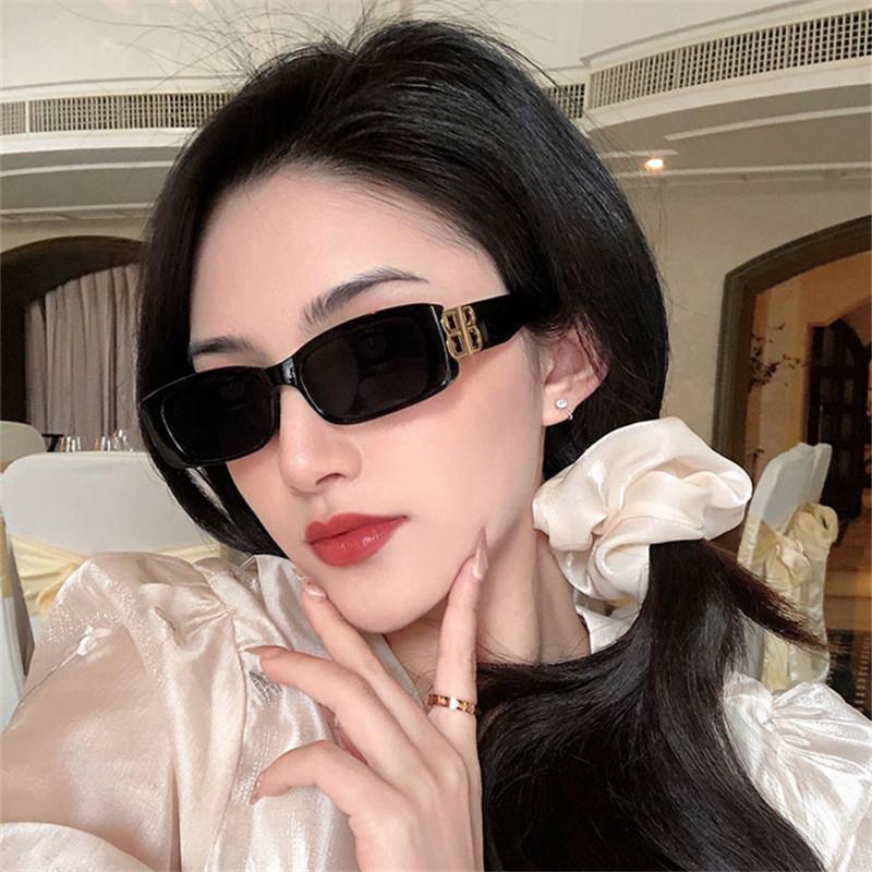 

Retro Sunglasses Women S Simple Square Bouncing Glasses Trendy Small Face Spice Sunglasses