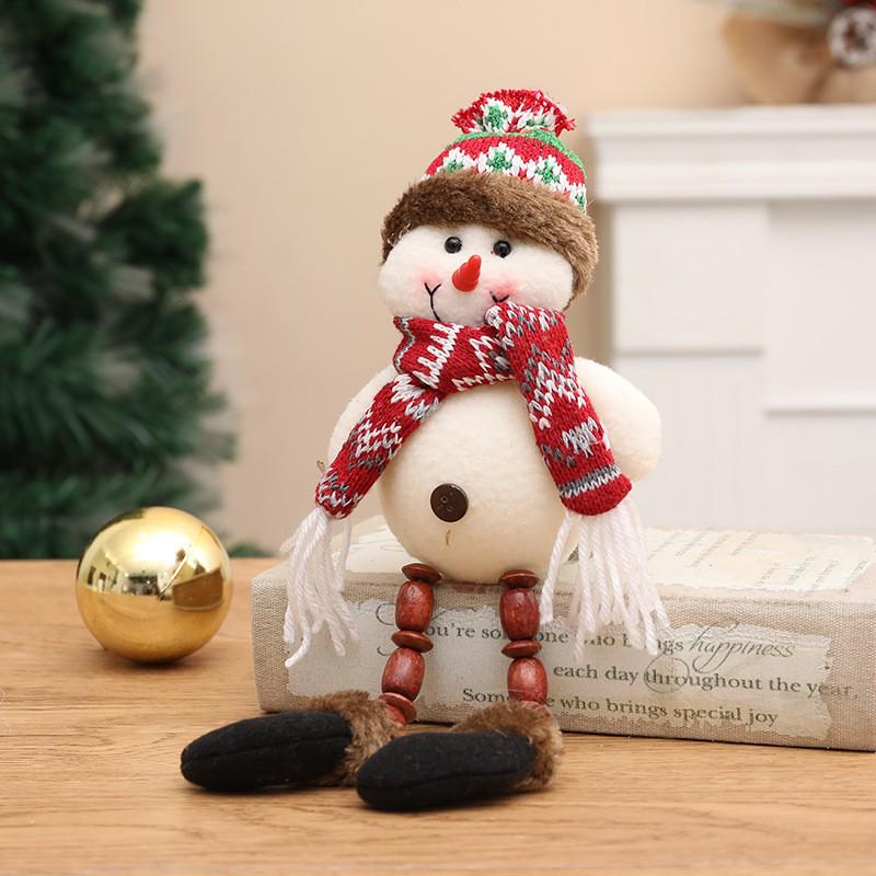 Трансграничные Рождественские Подвески в виде Вязаных Кукол-Снеговиков для Оформления Витрин и Украшения Елки