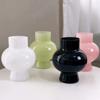 1pc Bohemian Style Pink Glass Vase, Minimalist Vintage Design for Hydroponic Fresh Flowers, Irregular Shape, Ideal for Home