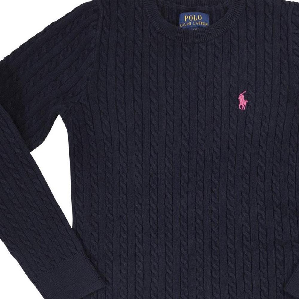 Šaty Polo Ralph Lauren Snížený pas Kulatý výstřih Logo Krátký rukáv Dětské šaty Námořnická modř 313950782-002