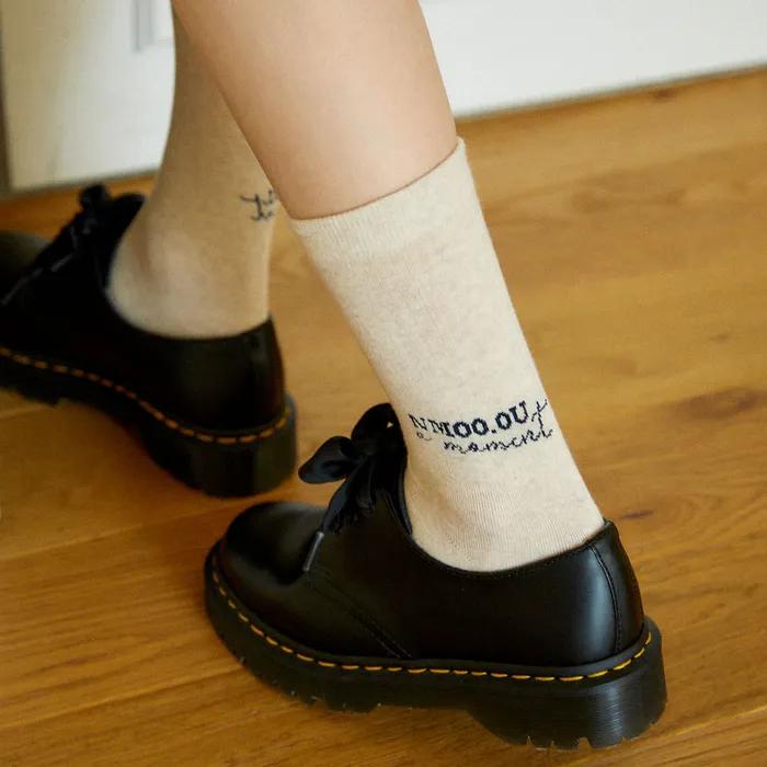 S36_NMOU MUJI SOCKS_oatmeal