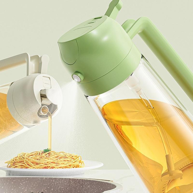 2 In 1 Olive Oil Sprayer Dispenser Bottle Household Spray-pour Air Fryer Olive Oil Cooking Oil Barbecue Oil Sprayer Kitchen Tool