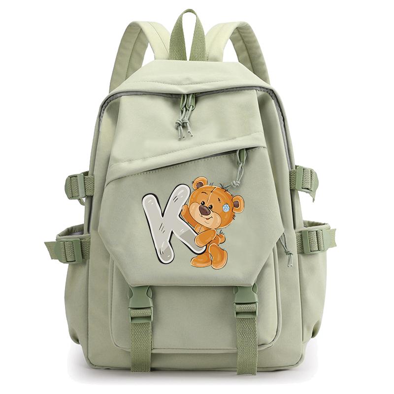 Batoh s 26 anglickými písmeny Studentský Dívčí Školní Batoh Bookbag Cosplay Plátěná Dětská Cestovní taška Kid Batoh Back To School