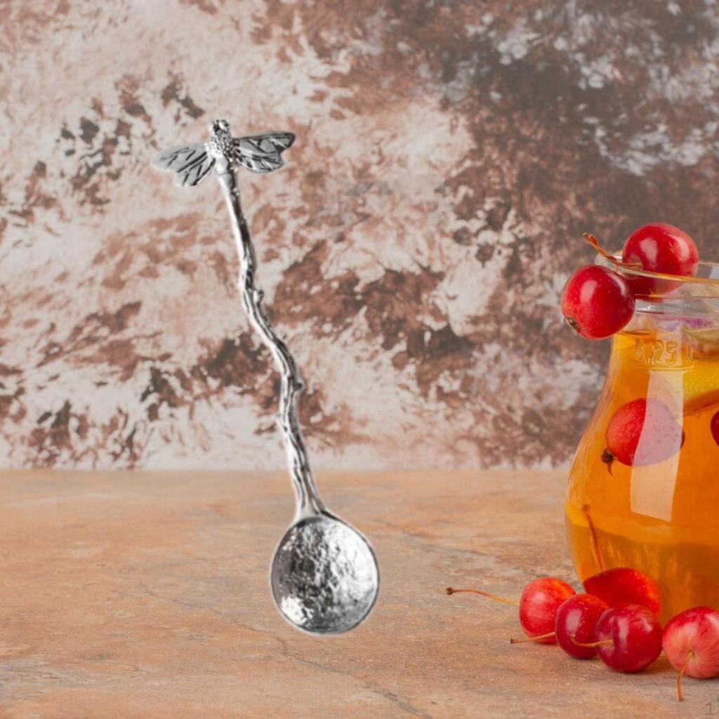 4 Pieces Dragonfly Spoon Cake with Long Handles Handle Dessert Tea for