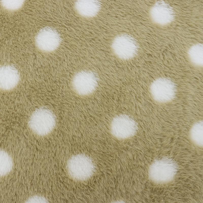 0.5/1/2 Yards Imitation Rabbit Fur Dot Printed Fabric for Soft Plush Dolls Pet Beds Hats Home Wear Handmade DIY Sewing Fabrics