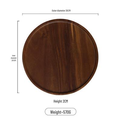 Japanese Style Wooden Round Serving Tray
