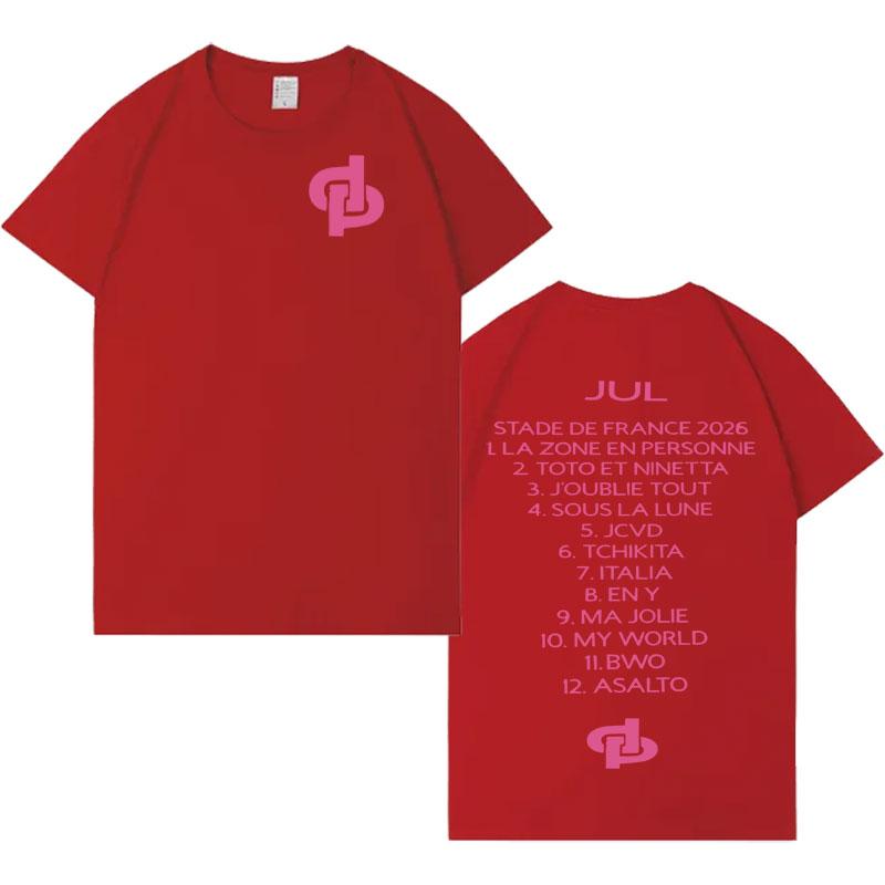 2026 Rapper Jul Moda Stampa Lettere T-shirt Uomo Donna Gotica Casual Girocollo T-shirt Manica Corta Oversize Accogliente T-shirt Unisex