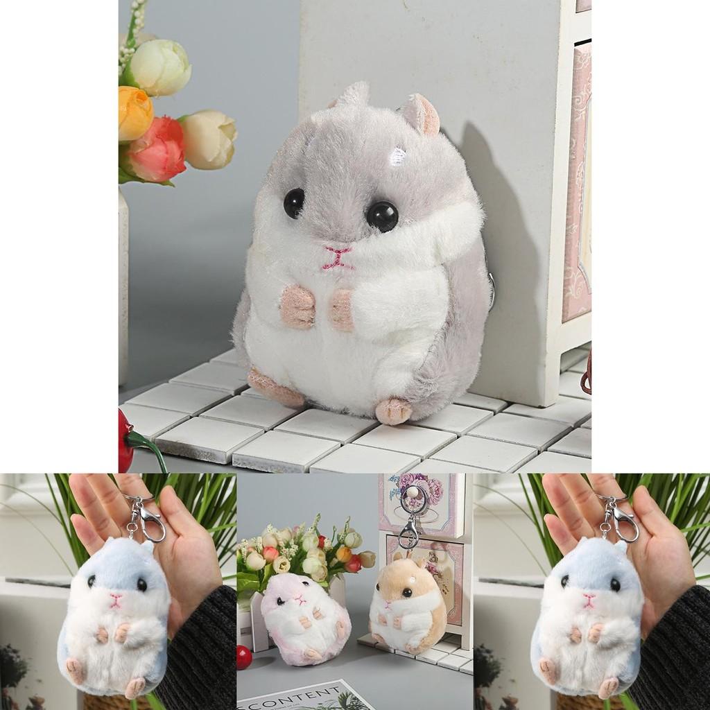 Adorable Hamster Plush Keychain Cute Cartoon Doll Soft Toy For Gift Giving