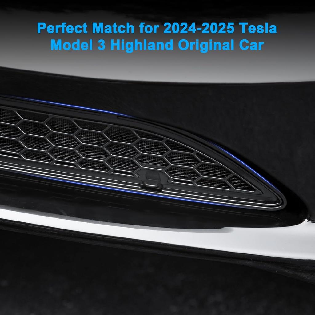 Grille Mesh Erts For New Tesla Model 3 Highland Front Air Inlet Vent Grille Cover Replacement For Tesla Model 3 2024 2025 Accessories (Not Fit With