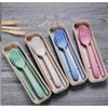 2pcs Home Travel Portable Creative Tableware Set, Student Lunch Box