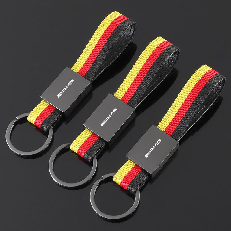 Portachiavi Corda di Nylon Portachiavi Portachiavi Per Mercedes Benz AMG GLC W203 W206 W205 W211 W212 W201 W210 W168 W220 Accessori Auto NI8