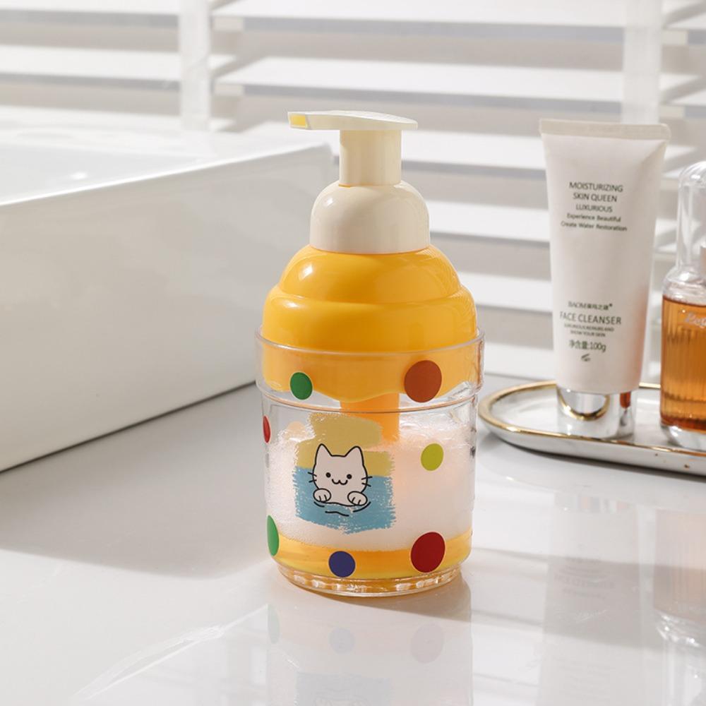 New Plastic Empty Pump Dispenser Bottles Refillable Large Capacity Foam Pump Bottle Dispenser Bottle Liquid Soap жёлтый