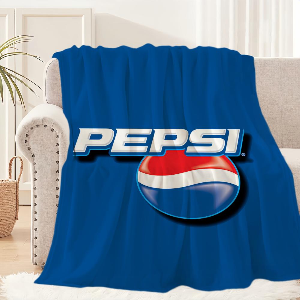 Fashion Art P-pepsi C-cola Logo Blanket Plush Nap Sofa rug for Living Room Warm Office Bedroom Birthday Home Travel Kid Gifts