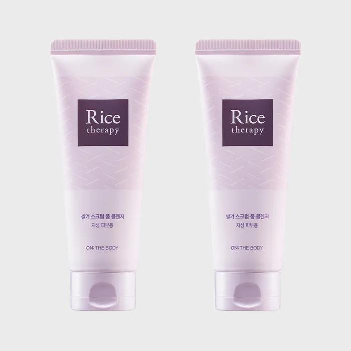 ON THE BODY _On the Body Rice Therapy Rice Bran Scrub Foam Cleansing 150g X 2