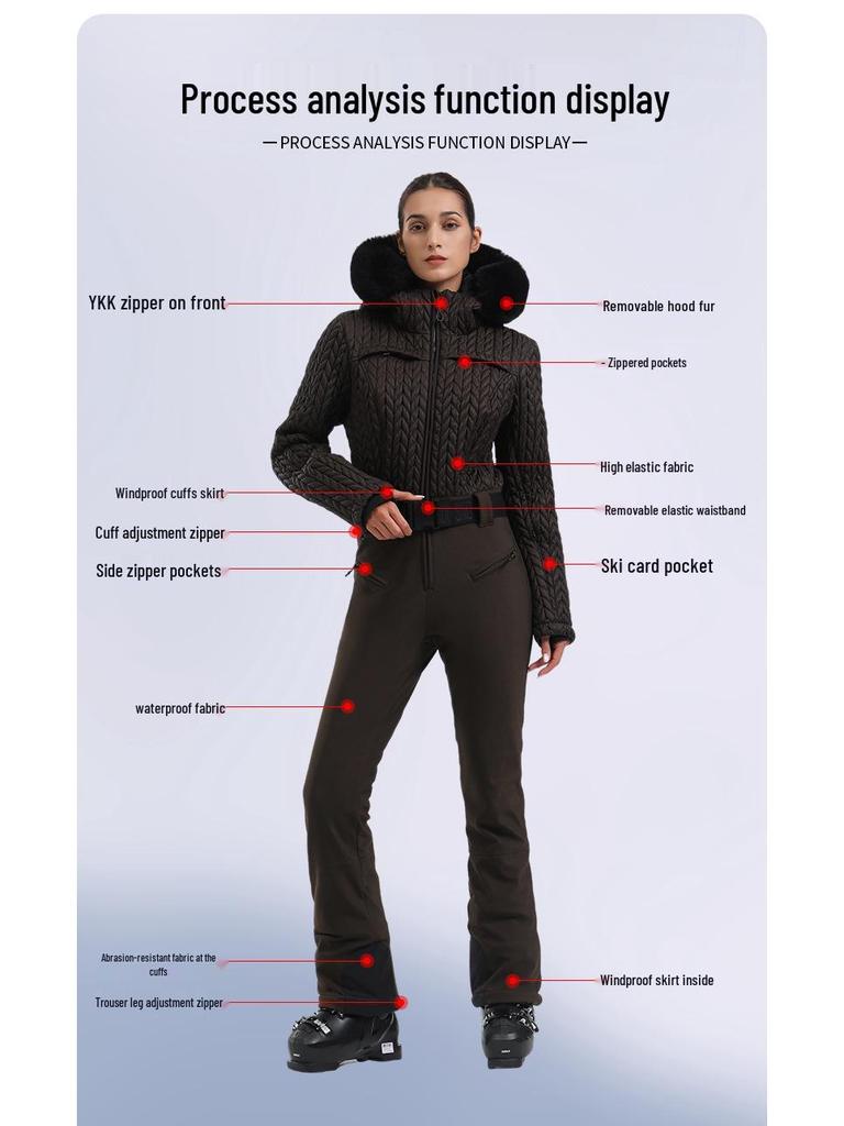 Women's Waterproof & Windproof Ski Suit Set: New One-Piece for Outdoor Sports
