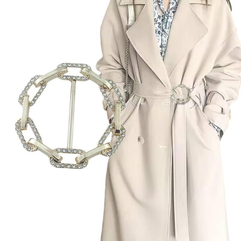 Premium Alloy Scarf Accessories Fashionable Large Buckle For Trench Coats