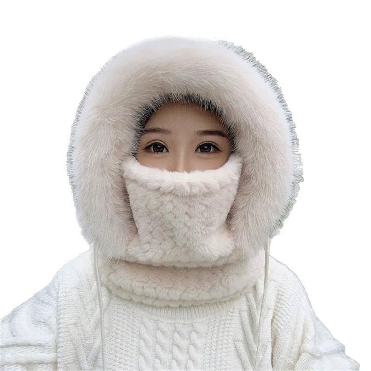 Windproof Fleece Lined Cycling Pullover Hat With Full Face Mask And Ear Protection For Adult Skiing Hiking Camping