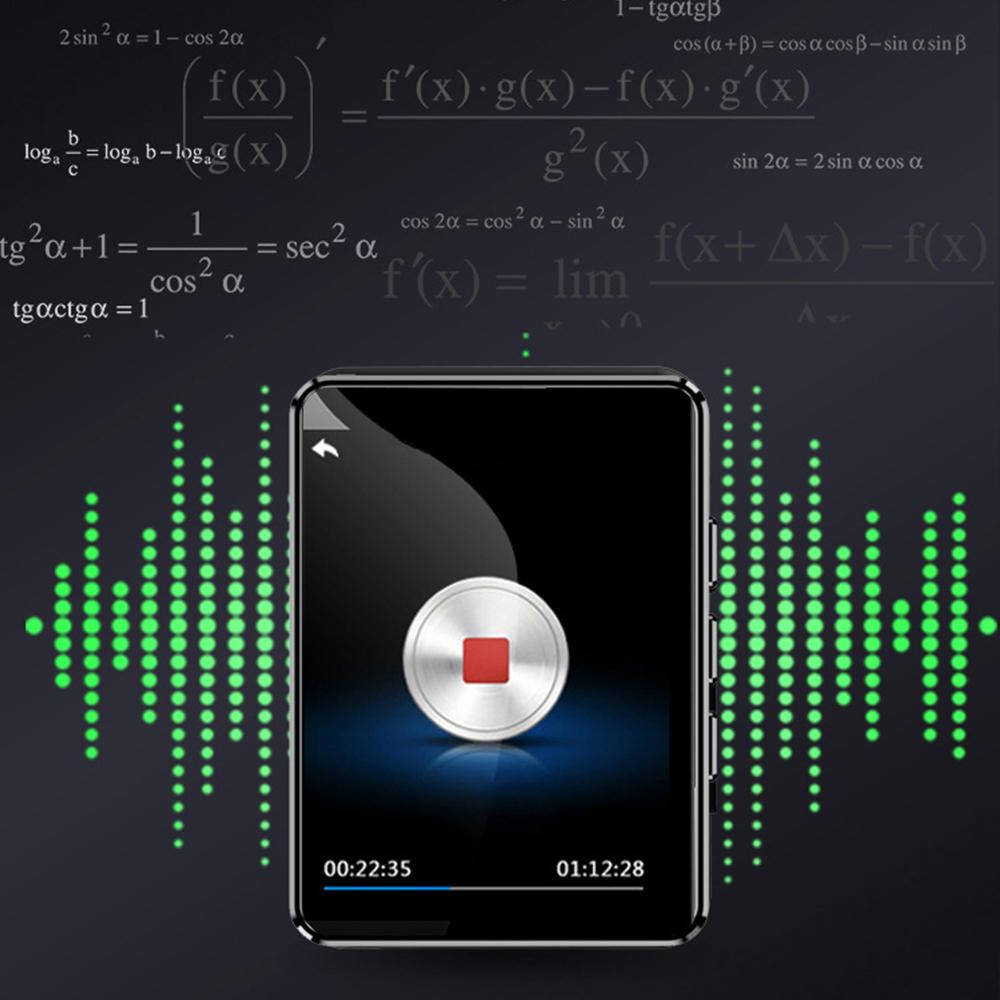 Portable MP3 Player Bluetooth 5.0 Music Stereo Speakers Mini Recording MP4 Video Playback with LED Screen FM Radio