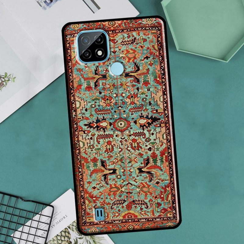 Persian Carpet Floral Pattern Case For Realme 9 Pro Plus 8 8i 9i C35 GT Neo 2 Cover For OnePlus 10 9 Pro Nord2 8T 9R 10R