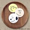 Kanesho Toki "Peanuts" Snoopy Ceramic Water Absorbent Coaster, 9cm Diameter, White, 493519