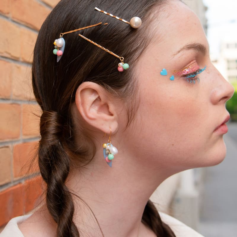 L’OMBRILLANT Picnic Fruite Hairpin Set (BLUE)