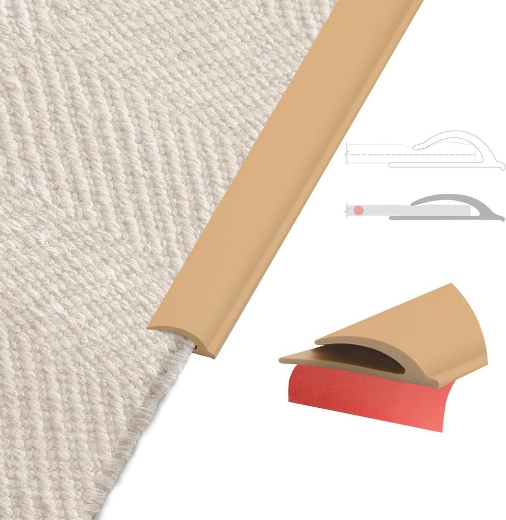 1PC 118.11/196.85in Transition Edge Strip, Carpet Edge Strip, Floor Edge Strip Rough Edged Floor Edging Strip, Easy To Install