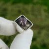 Natürlicher Amethyst Rohstein 925 Silber Stapelbarer Verstellbarer Ring Für Frauen
