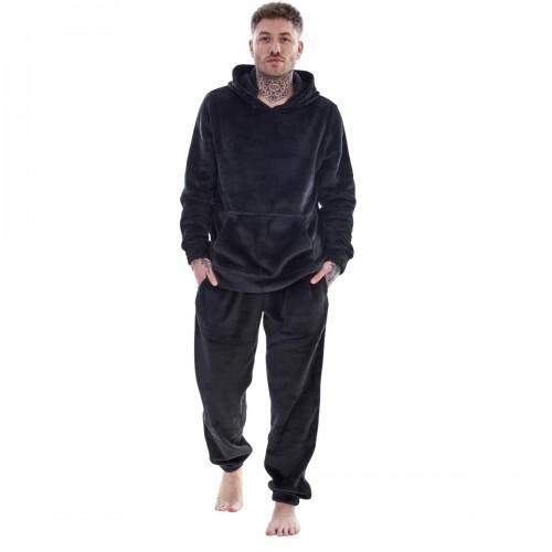 Keanu Men's Fleece Hooded Pyjama Set