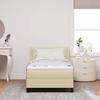 Box Spring Bed with Cushions and Headboard Cream Color 190 x 90 cm Fabric