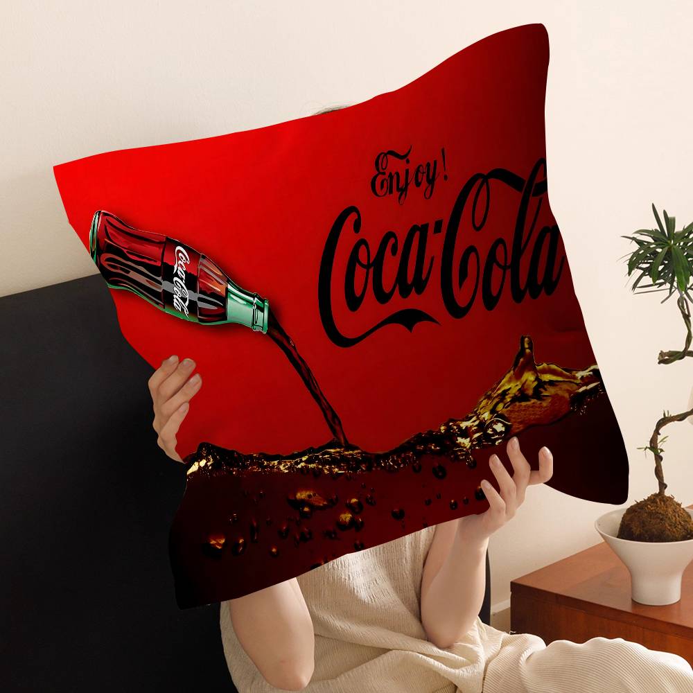C-Cocas C-Cola Vintage Logo Cushion Cover Inches Farmhouse Decor Home Throw Pillow Covers for Couch Decorations