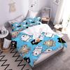 3D Printed Boutique Bedding Set Cartoon Animal 3-Piece Set for Children and Adults Full Size Soft 100% Microfiber Zipper