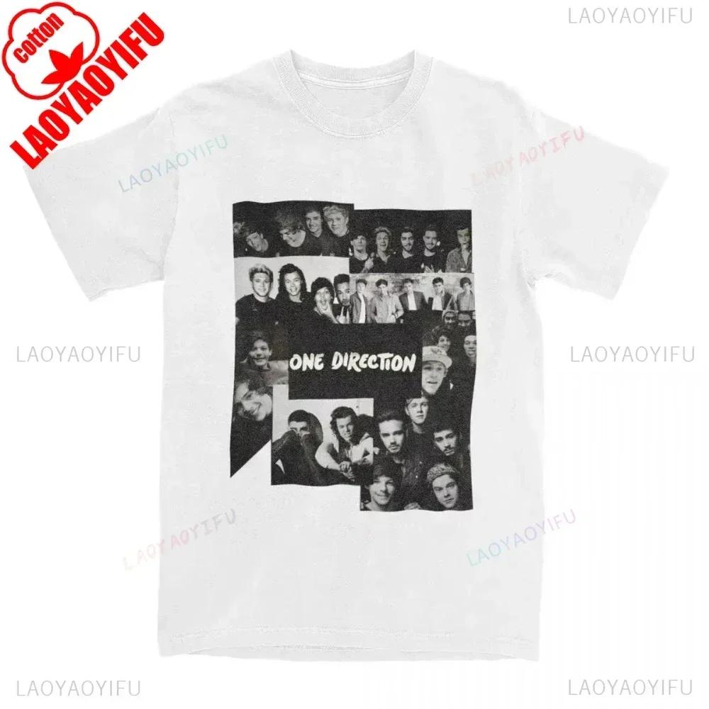 One Directions Women Print T-Shirts Rapper Short Sleeve T Shirt Hip Hop Vintage Singer Tops Summer Cotton Unisex Tees Clothing