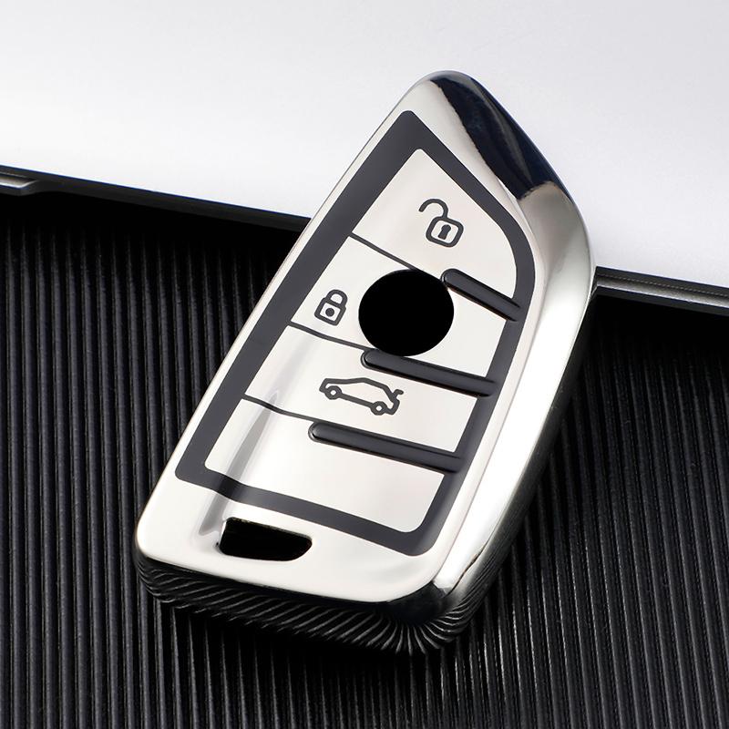 Tpu Car Remote Key Case Cover Shell Fob För BMW G20 G30 X1 X3 X5 X6 X7 G11 G15 F15 F16 G01 G05 1 3 5 6GT 7-serien Tillbehör