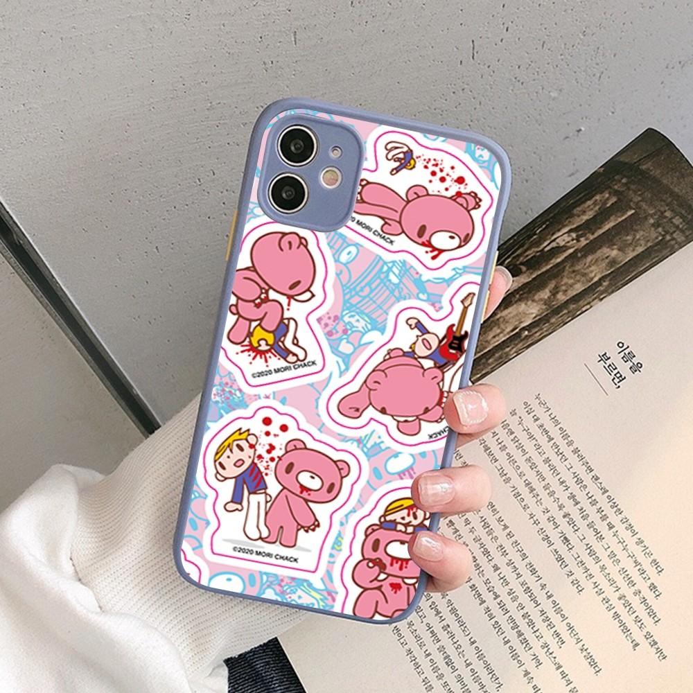 

Cartoon G-gloomy Bear Phone Case for iPhone 14 11 12 13 Mini Pro Max 8 7 Plus X XR XS MAX Translucent Matte Cover iphone 11