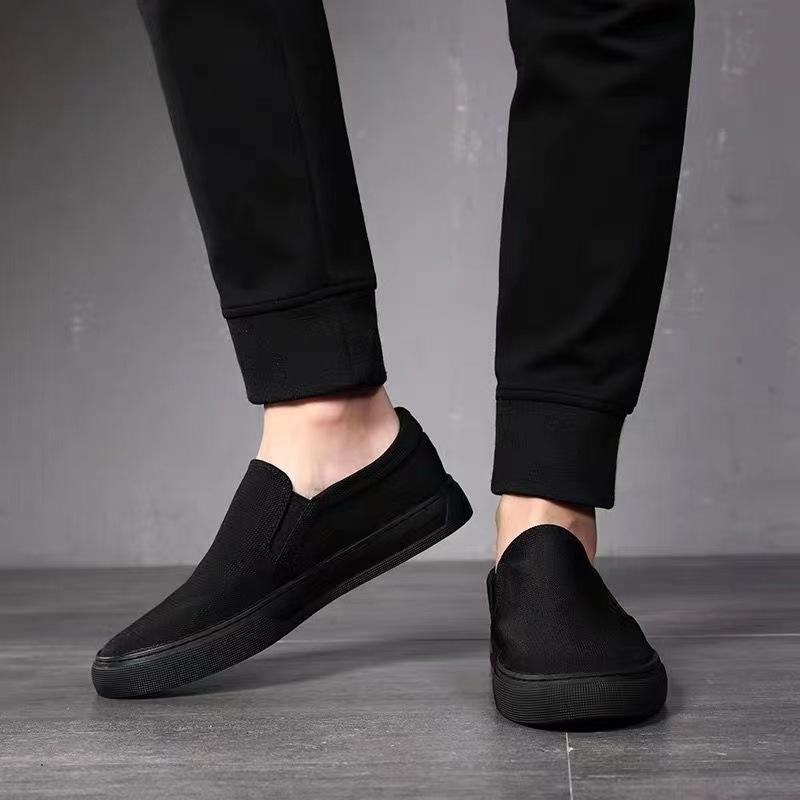 Men's shoes old Beijing canvas shoes men's summer breathable casual work shoes one pedal men's shoes men