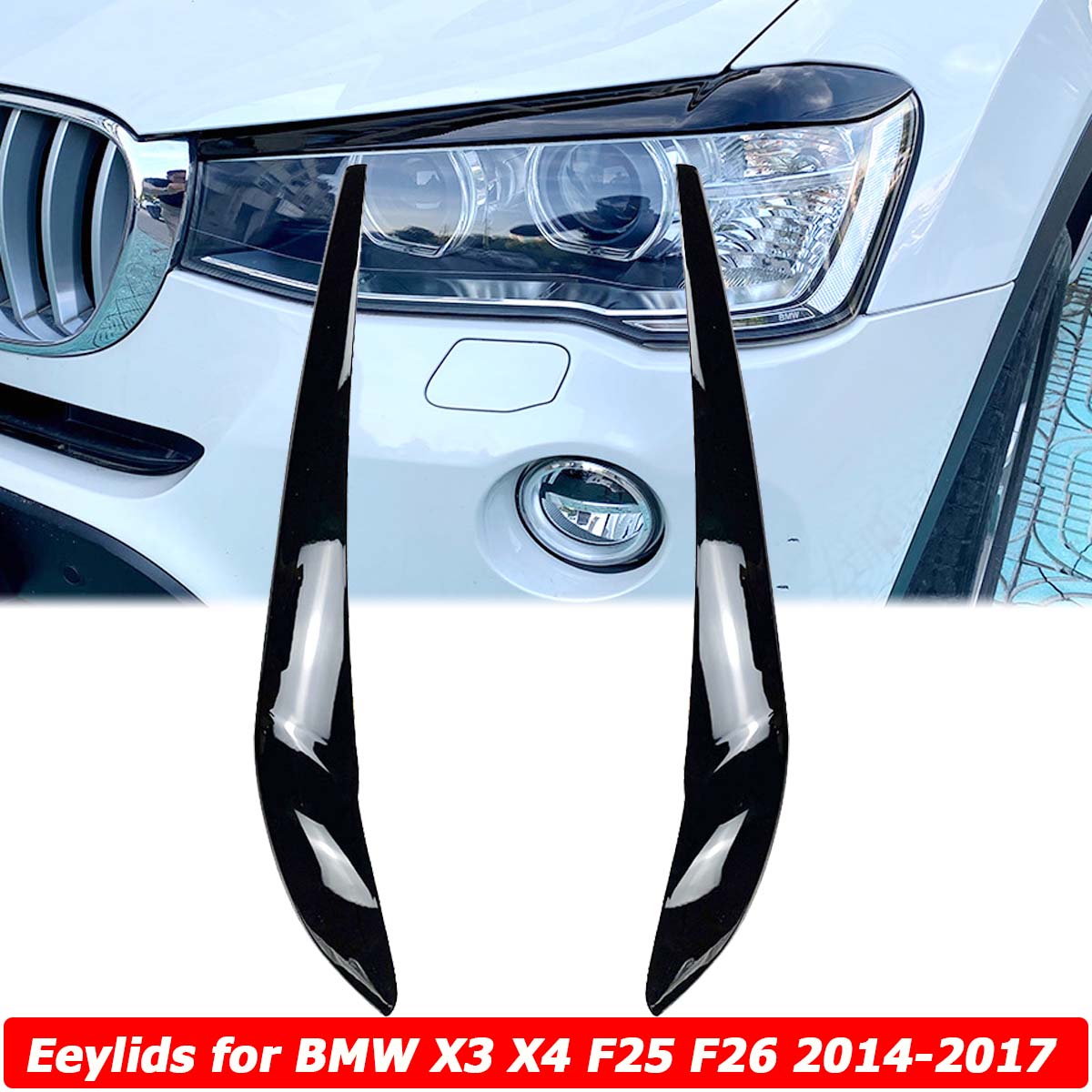 

Для BMW X3 F25 X4 F26 передние фары, веки, брови, комплект кузова, наклейка, отделка 2014 2015 2016 2017 2018 автомобиля