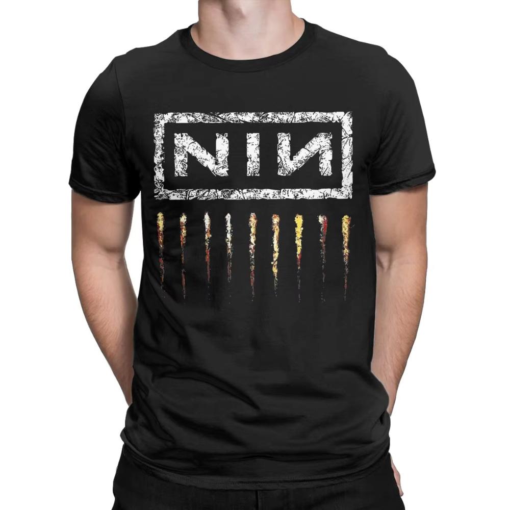 Nine Inch Nails NIN Men's Women Printed T Shirts Fashion Tee Shirt Short Sleeve Round Neck T-Shirts Cotton Birthday Gift Clothes