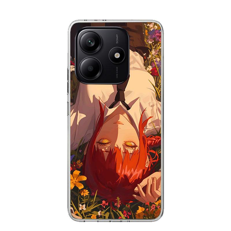C-Chainsaw Mans Makima Phone Case For Xiaomi Redmi Note 15 14 13 12S 12 Pro Plus 11S 11E 11 11T 10S 10 Art Soft Pattern Cover Re
