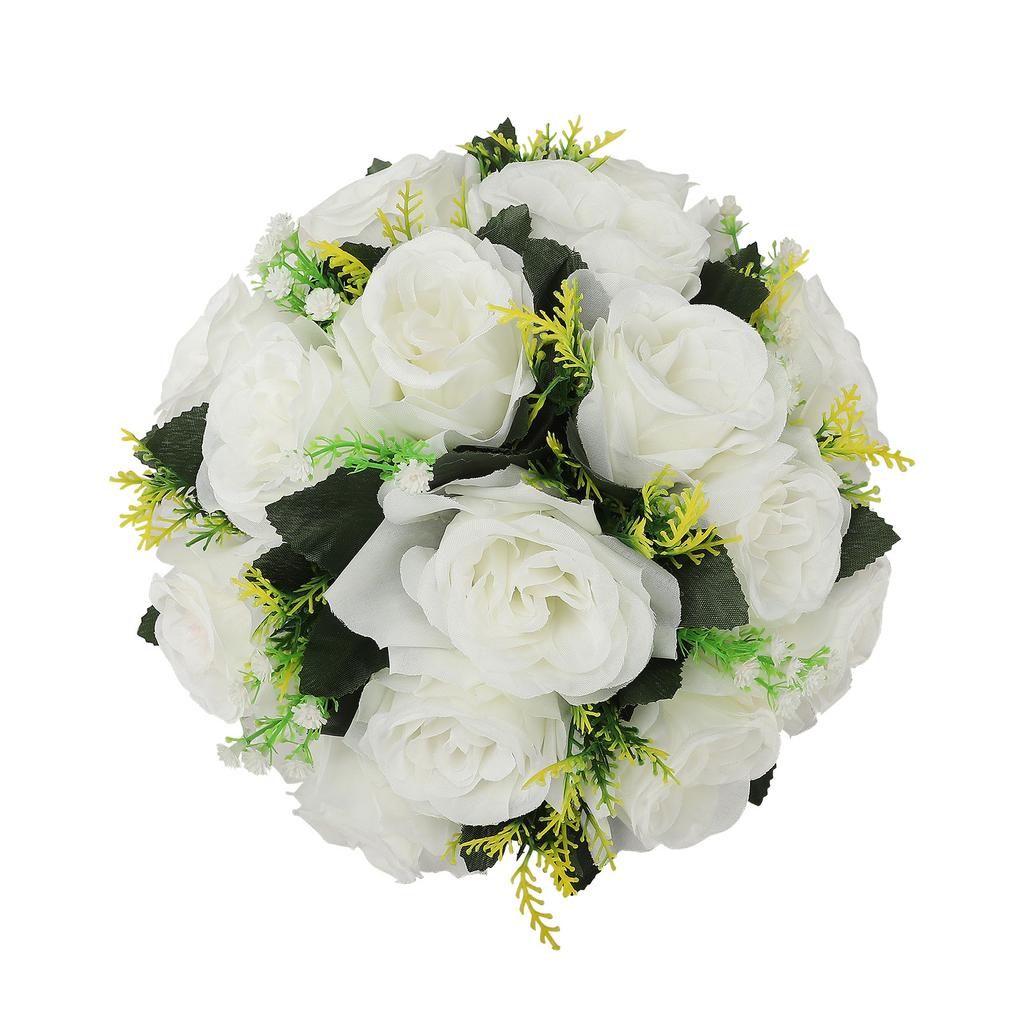 Flower Balls Bouquet Silk Cloth Simulation Bouquet Prop for Car Auditorium Hall Decoration Green